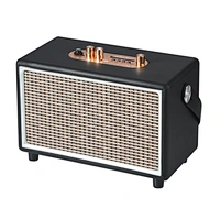 M7 Retro Wooden Portable for Speaker High-Power Bass Handheld Built-in Mic RGB LED Battery-Powered Outdoor Use