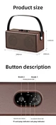 Indoor and Outdoor Good Quality D30 Leather  Retro Wireless Large Bluetooth Party Speaker