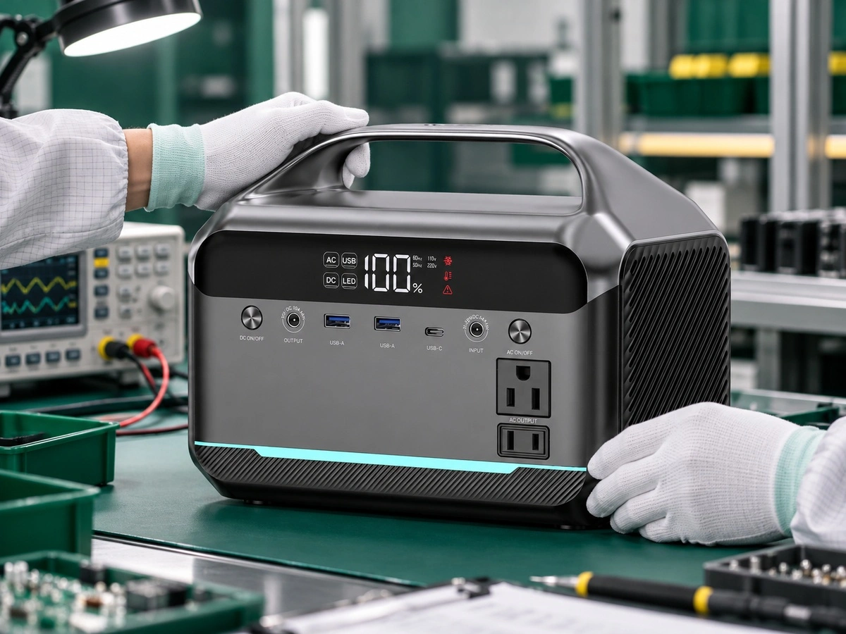 SMT assembly line producing portable power station circuit boards