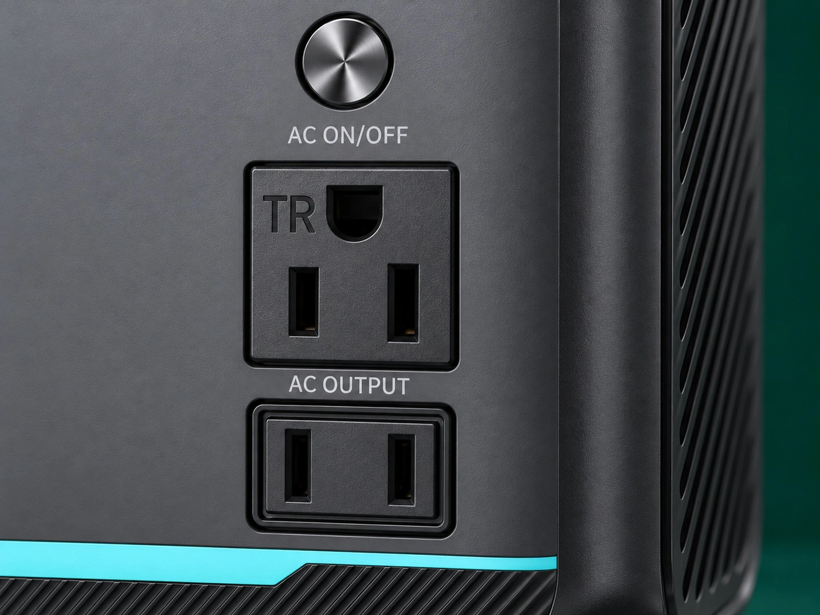 Two 110 V AC outlets on the NEO300M with the AC output switch