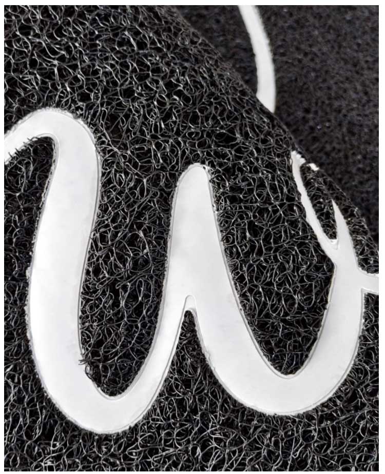 black door mat