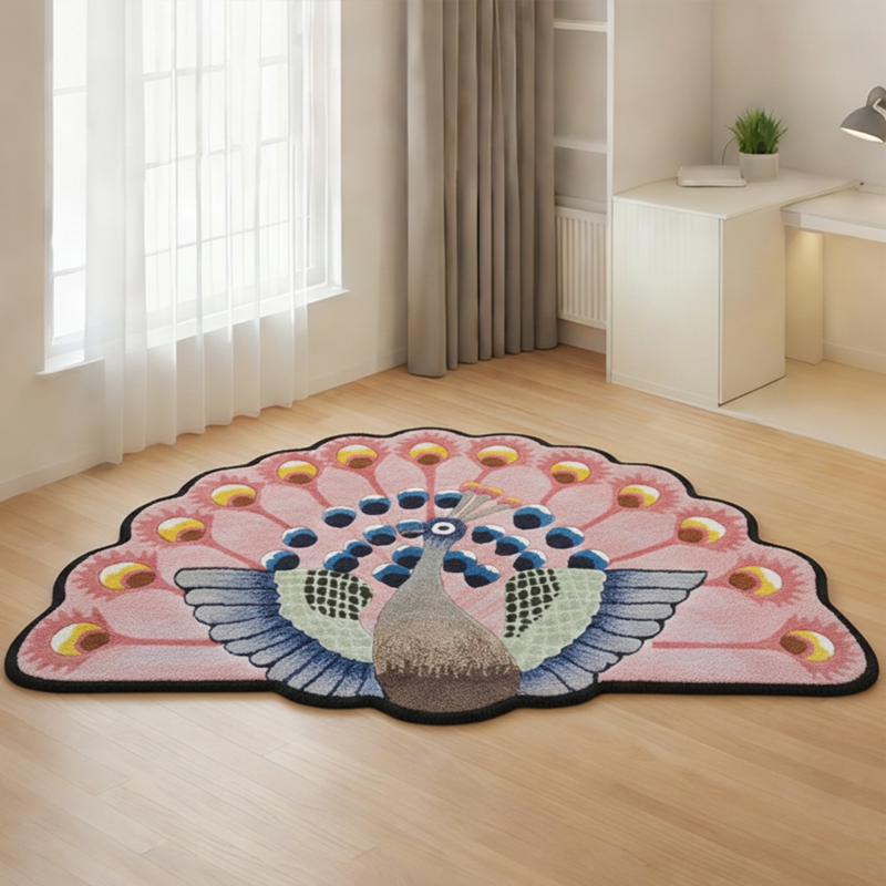 geometric hand tufted carpet