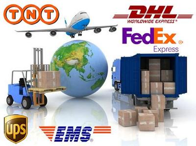 You can specify the delivery method (DHL, FedEx, etc.) and we also support a pick-up .
