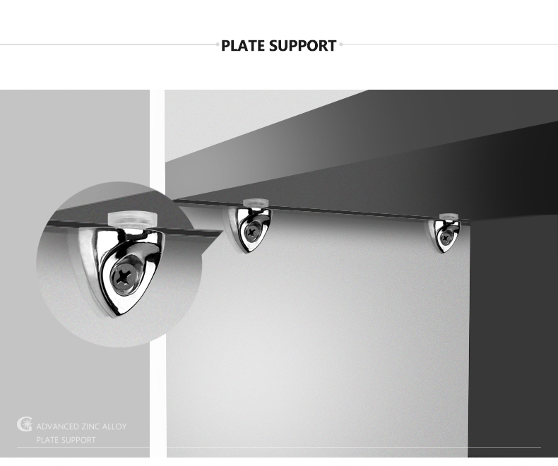 glass shelf support application