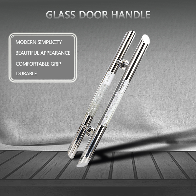 sliding door handle crystal H design glass door