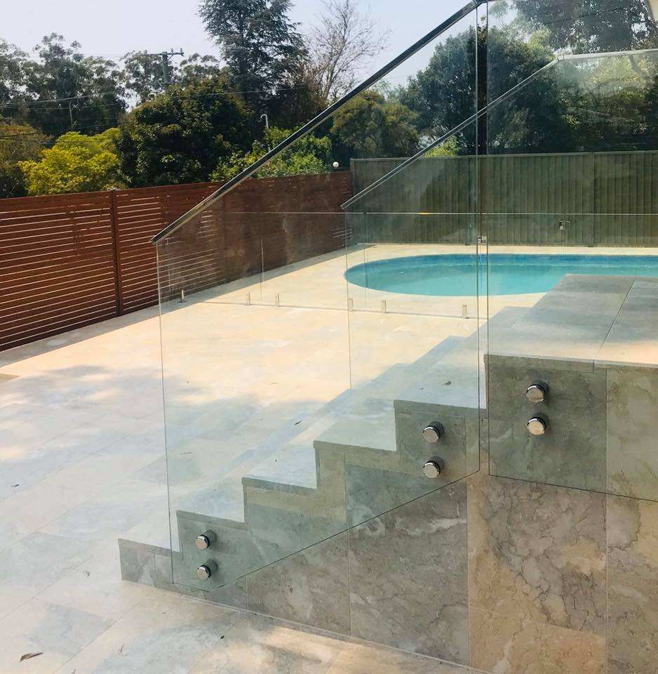 glass railing standoff application