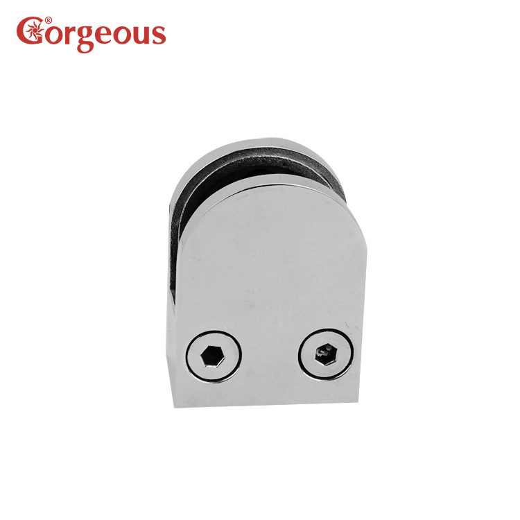 Curved Base Stainless Steel Glass Clamp Railing Large Clamp - C460