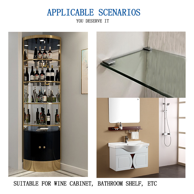 glass shelf support application