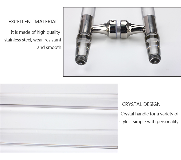 modern glass door handle luxury design supplier