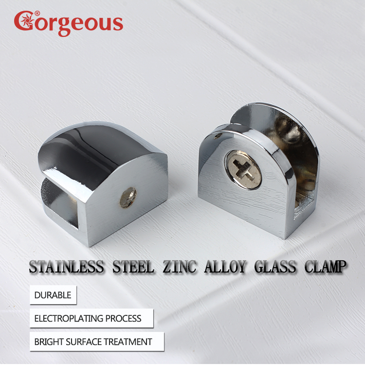 zinc alloy glass shelf clamp