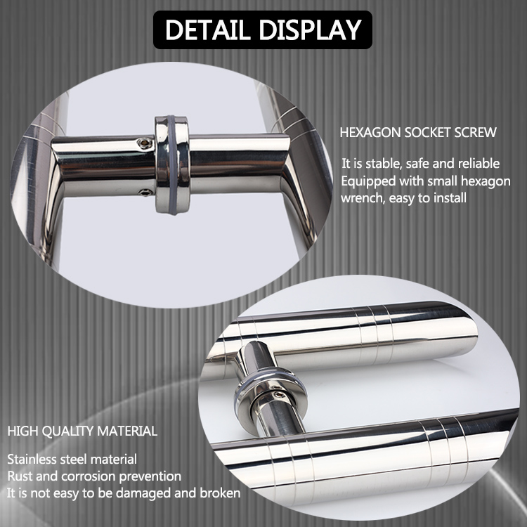 sliding door handle stainless steel tube structure detail