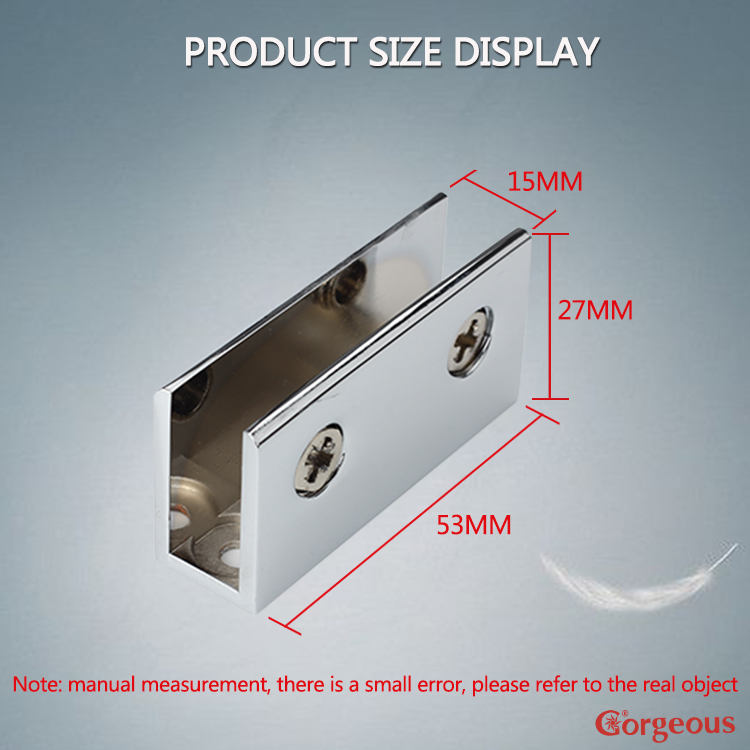 shower glass clamp details