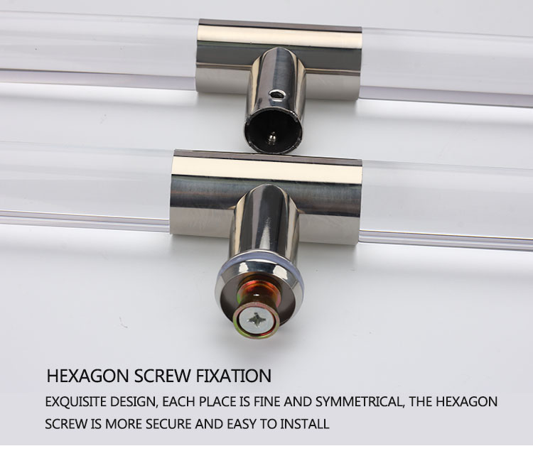 glass door pull handle acrylic crystal material detail
