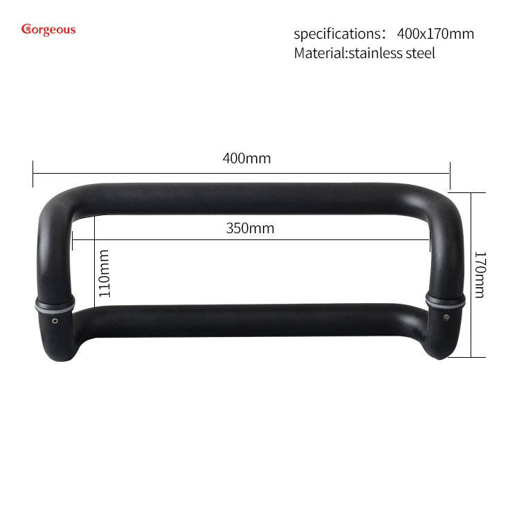 stainless steel glass door handle