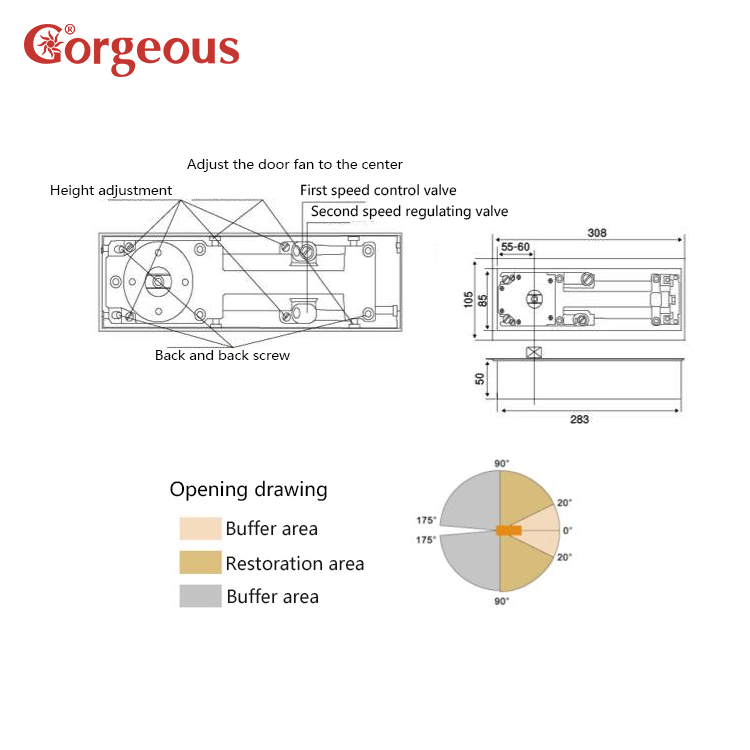 floor spring door closer