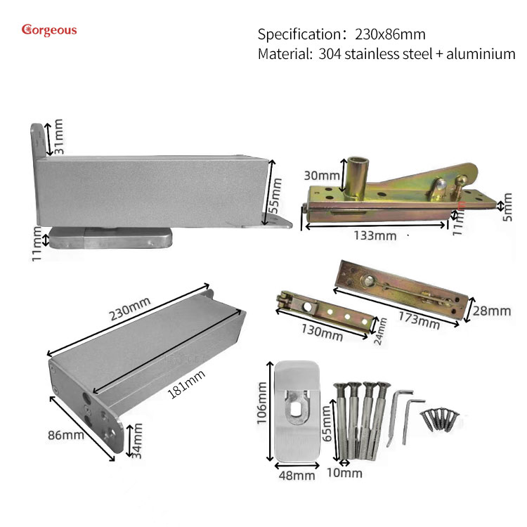 hydraulic concealed door closer