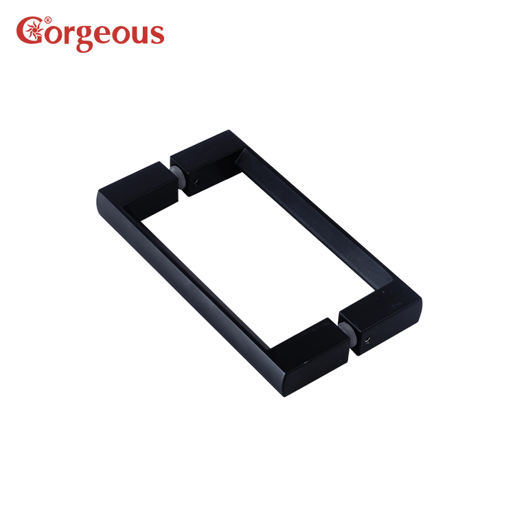 A8962 matte black glass shower door handles