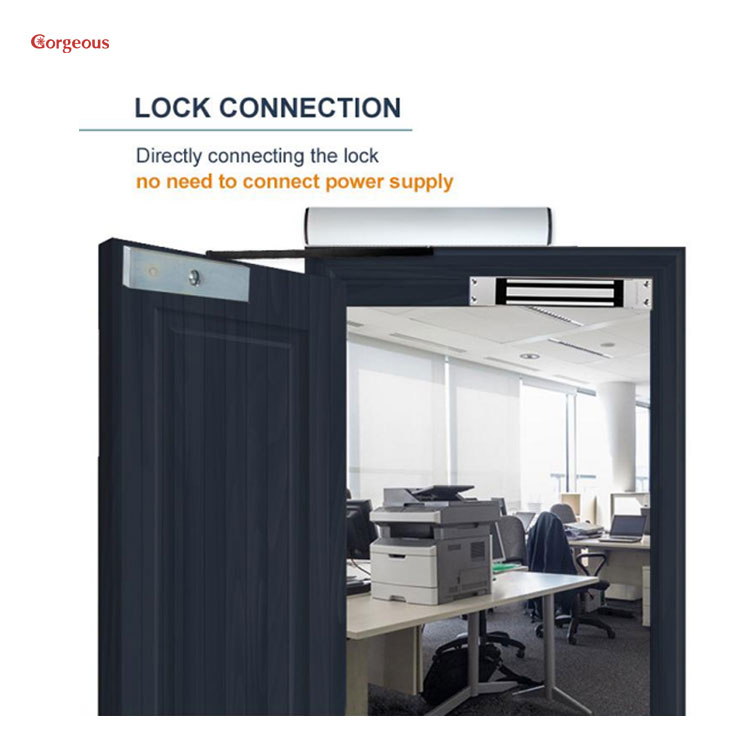 automatic door operator with magnetic lock