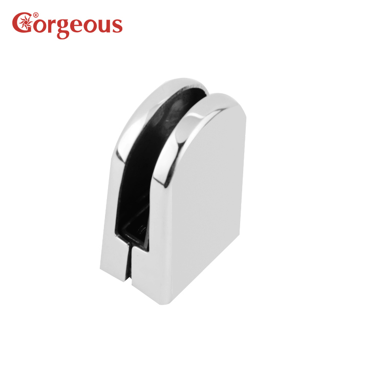 Curved Base Stainless Steel Glass Clamp Railing Large Clamp - C477