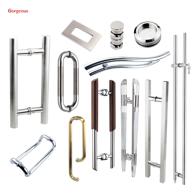 glass shower door handles