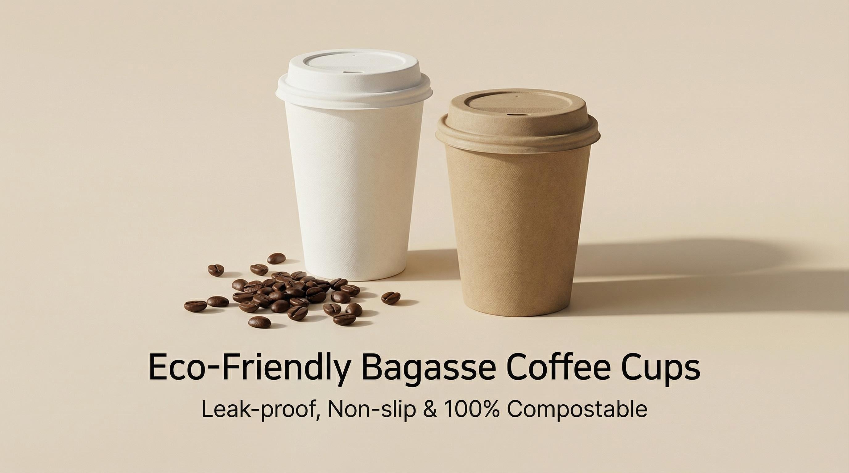 leak resistant bagasse coffee cups
