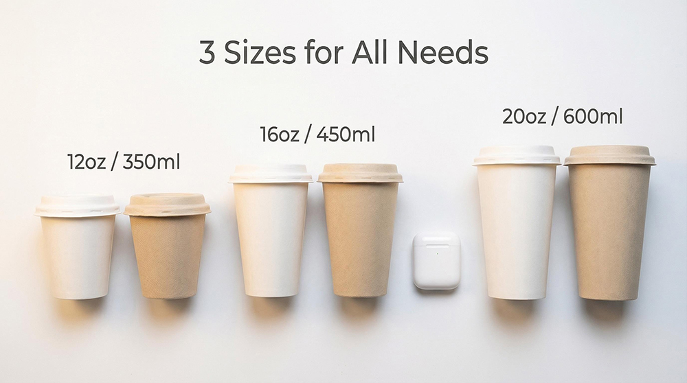 leak resistant bagasse coffee cups