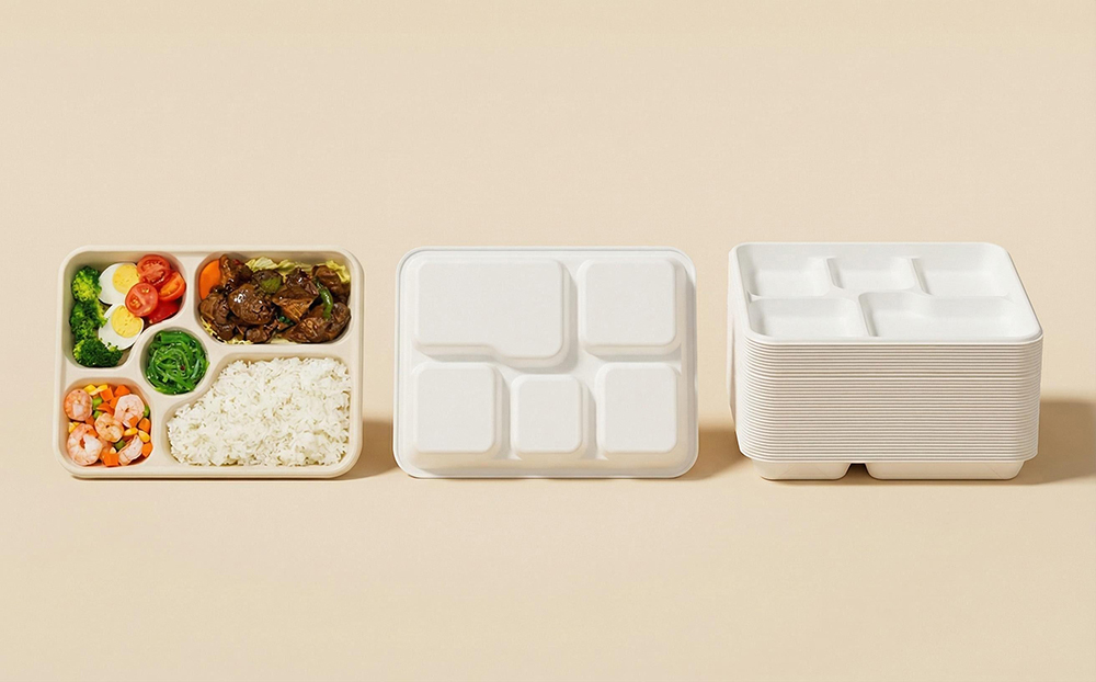 multi compartment sugarcane trays
