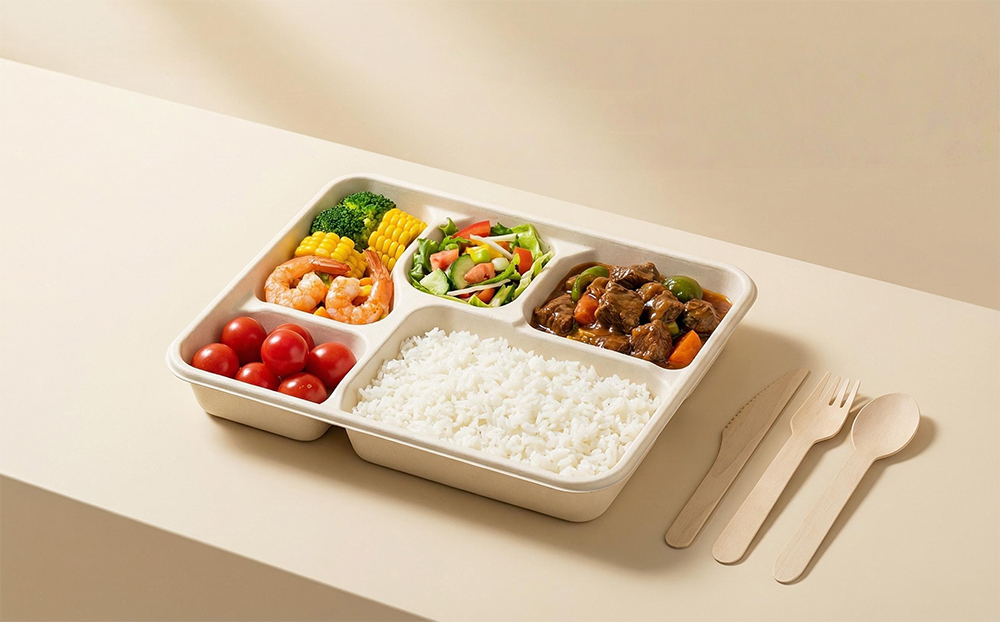 multi compartment sugarcane trays