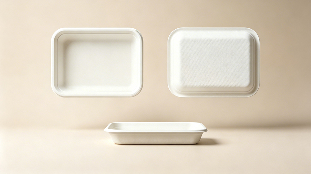 7x5 inch rectangular bagasse trays