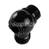 SUMEICHI AN-10 to 1/2in NPT Banjo Adapter Fitting Aluminum Alloy Black High Load Capacity Banjo Adapter