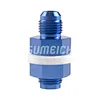 SUMEICHI AN6 Male Aluminium Adapter Fuel Tank Fasteners, Fuel Cell Bulkhead Fittings 6AN Connector , Rubber Washers, Black