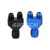 SUMEICHI Performance AN6 Y Block Flare Fitting Adapter Union Splitter Black Racing Part