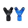 SUMEICHI Universal Aluminium Y Adapter Block Fuel Hose Fitting Adapters Male Thread Tee Oil Pipe Joint