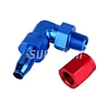 SUMEICHI High Performance 3/8 NPT Male to 8AN 90 Degree Hose End Fitting Swivel for CPE Braided Hose
