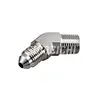 SUMEICHI Auto Parts Stainless Steel Straight 45/90 Degree AN3 AN4 Male Flare to 1/8" NPT Brake Line Hose Fitting