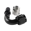 SUMEICHI 10AN Crimp PTFE Hose End Fitting Swivel 120 Degree Elbow Aluminum Black