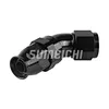 SUMEICHI 8AN 45 Degree PTFE Full Flow End Hose Fitting Aluminum Black