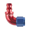 SUMEICHI Racing Parts Aluminum AN8 Fuel Fittings 90 Degree Full Flow Push Lock Hose Ends