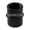 SUMEICHI 1''NPT Female to 1''NPT Female Fitting Adapter Straight Aluminum Black