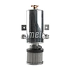 Universal CNC Aluminum Round 750ML Oil Catch Can Kit Fuel Tank System 10AN Baffled Breather Tank With Drain Valve Filter Silver