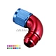 ColoredPower Aluminum Flare Swivel 90 Degree Full Flow Elbow Male to Female AN8 Anodized Surface Customizable Color Hose Fitting