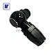 New Arrival ColoredPower Black Anodized Aluminum AN4 AN6 AN8 AN10 AN12 AN16 Adapter for Rubber Hose and Banjo Fitting