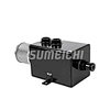SUMEICHI High Grade 2L Aluminum Catch Tank with Drain Tap Black Anodized Catch Tank with Filters