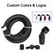 8AN Nylon Stainless Steel Braided Fuel Line Hose Fitting Kit CPE  AN8 45° Fitting Fuel Line Kit 5FT/1.5M