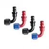 SUMEICHI Aluminum Black Red/black 45/90/180 Degree Full-Flow AN6 AN8 AN10 AN16 AN20 Push Lock Hose End Fitting Adapter