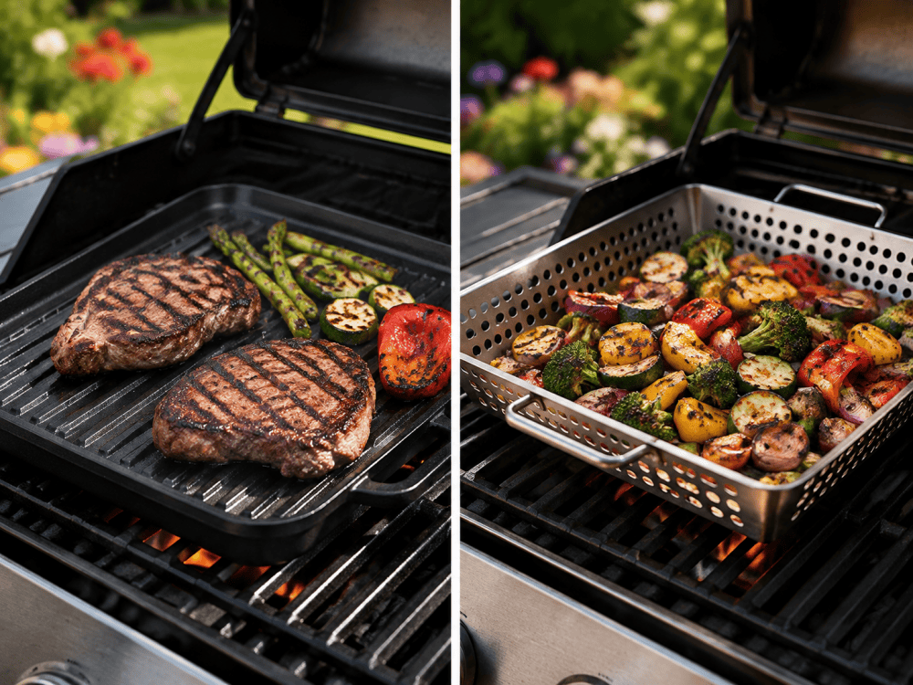 Grill pan vs grill basket comparison for BBQ cooking