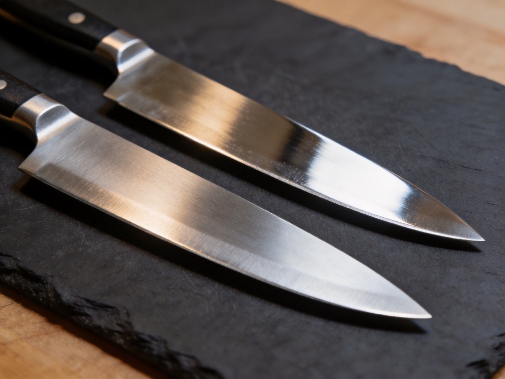 kitchen knife blade finish comparison