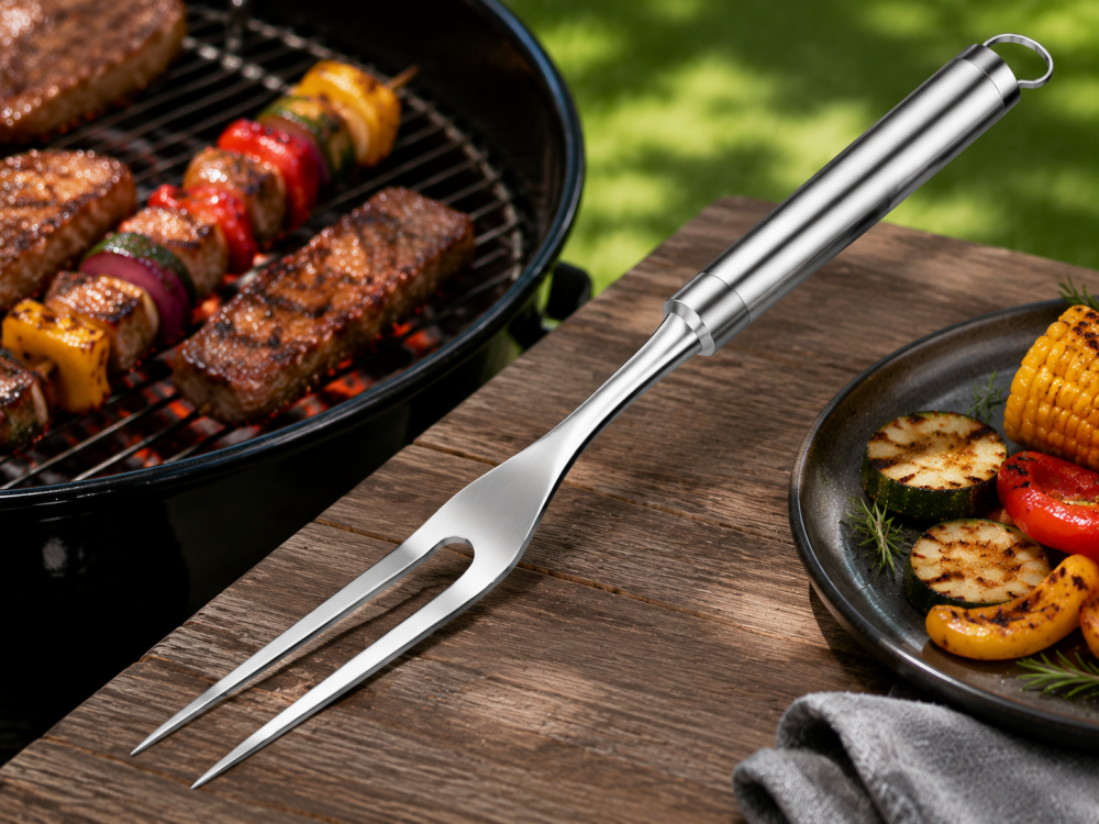 Stainless steel BBQ fork