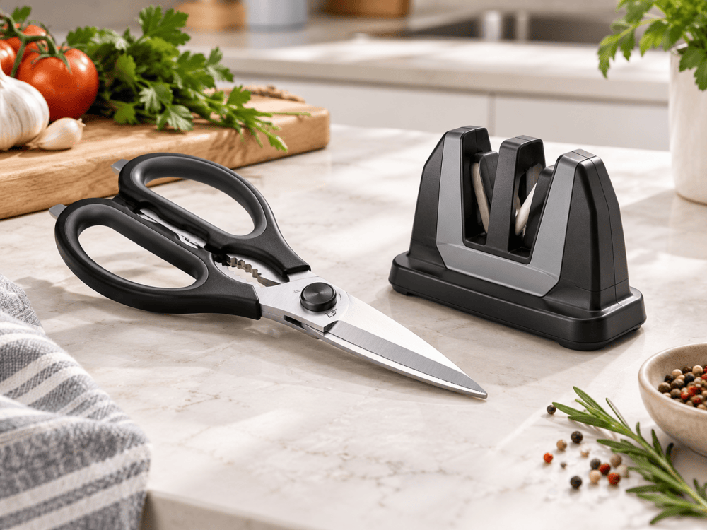 how to sharpen kitchen shears