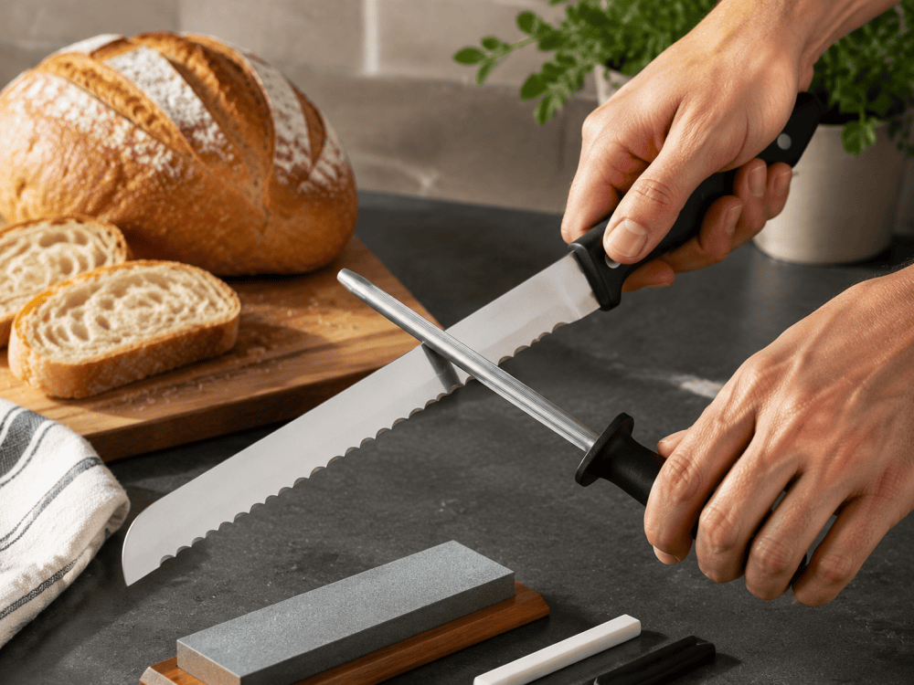 How to sharpen a bread knife